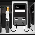 Electric Vehicle Charging Stations With Clean Energy And Multiple Charging Cables
