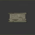 Detailed Military Tank Model With Green Body Triangular Mark Number 231 And Brown Tracks