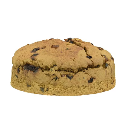 Homemade Fruit And Nut Cake With Brown Crust Cracked Surface And Dried Fruits 3d model