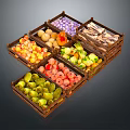 Various Fresh Vegetables Displayed in Multiple Wooden Crates with Colorful Assortment