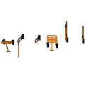 Orange Wall Mounted Bathroom Safety Grab Bars With Various Designs And Supports