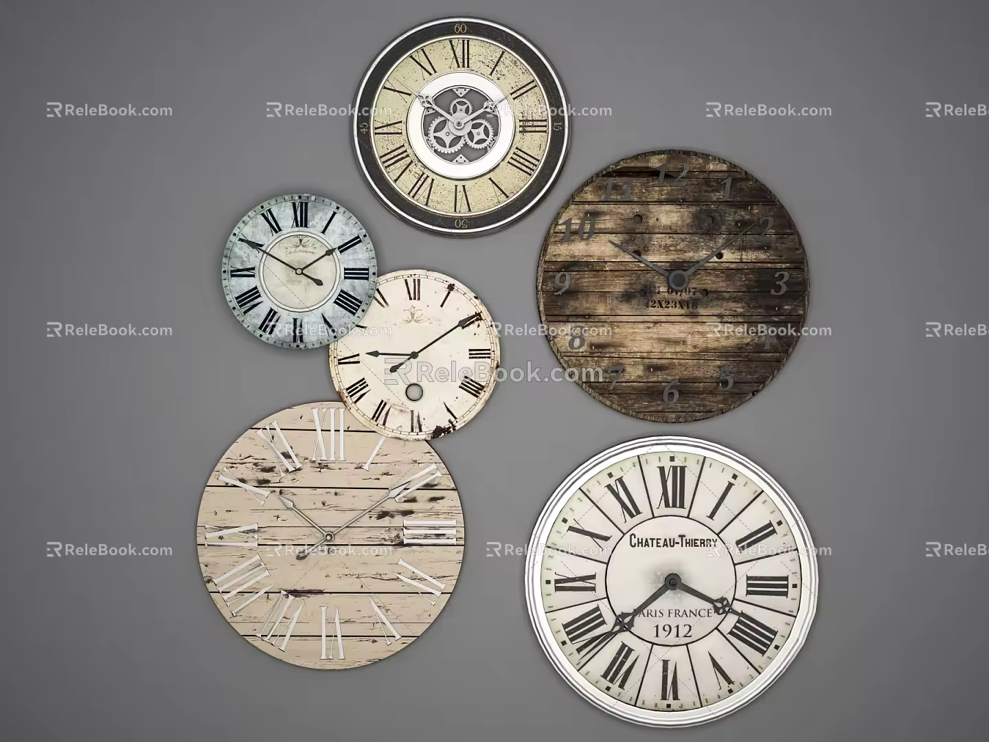 European-style clock 3d model