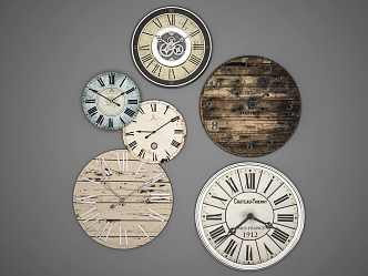 European-style clock 3d model