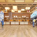 Traditional Retail Store Interior With Wooden Shelves Lanterns Displayed Goods And Family Shoppers