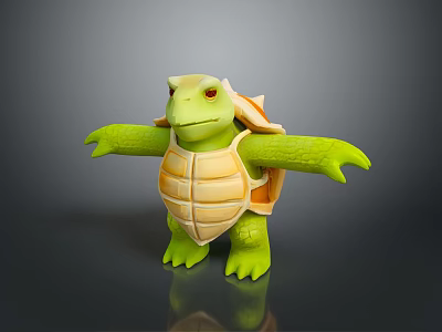 Turtle Cartoon Turtle Snapping Turtle Chickbill Turtle Reptile Cold Blooded Animal Reptile Class 3d model