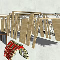 Different Pergola Design Models With Curved Straight Structures And Wooden Metal Frames