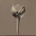 Flower Shaped Ivory White Wall Lamp with Warm Light Glow on Textured Wall