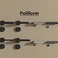 Poliform Handles Featuring Various Modern Designs Wooden And Metal Elements For Furniture