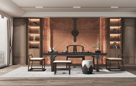 New Chinese Tea Room 3d model