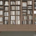 Antique Bookcase Entire Row of Bookcase American-style European-style Bookcase Study Bookcase Open Bookcase American-style Bookcase Ornaments Antique-style Ornaments 3d model