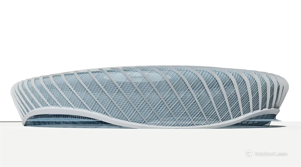 Blue Mesh Insole With Wave Edge And Textured Design For Comfortable Use 3d model 