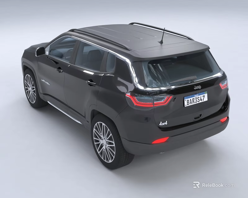 Modern Black SUV With Roof Rack Stylish Rear Lights And Alloy Wheels Design 3d model 