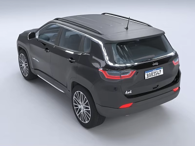 Modern Black SUV With Roof Rack Stylish Rear Lights And Alloy Wheels Design 3d model