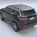 Modern Black SUV With Roof Rack Stylish Rear Lights And Alloy Wheels Design