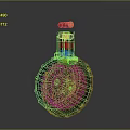 Tactical Military Weapon Drum Magazine With Red Bullet On Top Design
