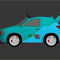 Blue Electric Toy Car Sparkle Car for Kids with Silver Wheels Fun Design