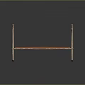Minimalist Wooden Bench Design With Red Cushion And Simple Wooden Frame