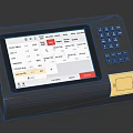 Modern Data Terminal Equipment With Touch Screen Keypad And Gold Label Slot