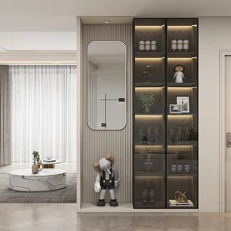 Modern porch cabinet partition 3d model