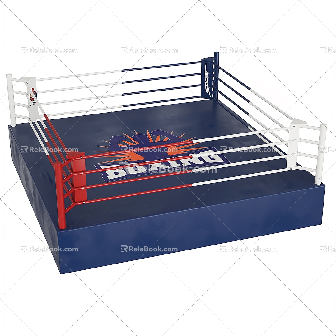 Modern boxing ring 3d model