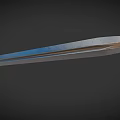 Medieval Sword With Silver Blade Brown Handle And Crossguard Design