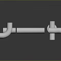 Various Metal Pipes Including Bending And Straight Tubes On Reflective Surface