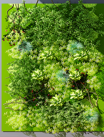 Modern plant wall plant wall 3d model