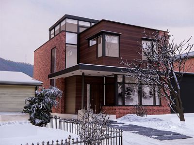 Modern single-family villa 3d model