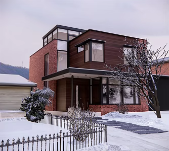 Modern single-family villa 3d model