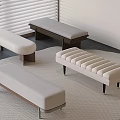 Modern Upholstered Sofa Benches With Stylish Design And Wooden Legs
