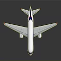 Cosmic Aerospace Spacecraft Model With White Body Blue Red Stripes And Engines