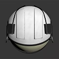 Modern Astronaut Helmet Design With Reflective Surface Visor And Straps In Studio Lighting 3d model