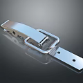 Shiny Silver Metal Clothing Buckle Accessory With Adjustable Design And Polished Surface