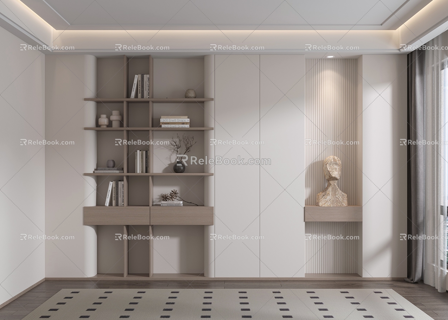 Quiet Wind Bookcase 3d model