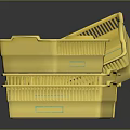 Yellow Plastic Storage Baskets Stackable Design For Home Organization Practical Durable Containers For Daily Use