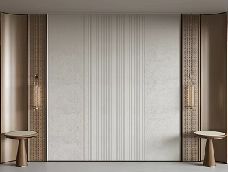 New Chinese Style Background Wall Bedside Background Wall Living Room Background Wall Hard Bag Background Wall 3d model