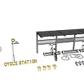 Modern Bicycle Station With Sheltered Parking Racks And Storage Facilities