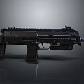 Modern Black Assault Rifle with Tactical Rail System Magazine Grip and Barrel 3D Rendered Design