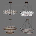 Modern Glass Chandeliers With Gold Frame And Elegant Design In Different Styles