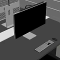 Modern computer mouse keyboard 3d model