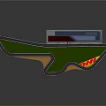 DHL Logo Featured 3D Race Track Model With Green Area And Buildings