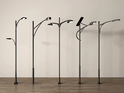 Outdoor Lights Modern Various Styles With Durable Poles For Garden Street Courtyard Lighting 3d model