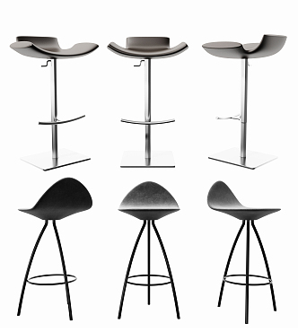 Modern Bar Chair Bar Chair Combination 3d model