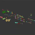 Modern Sci-Fi Equipment Space Items Space Colonial Space Capsule Items Sci-Fi Items 3d model