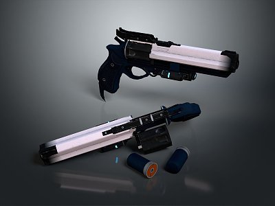 Signal gun starting gun signal flare pistol semi-automatic pistol automatic pistol modern weapon hot weapon 3d model