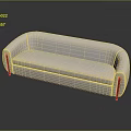 White Multi Seat Sofa with Wooden Legs Modern Minimalist Fabric Upholstery Design