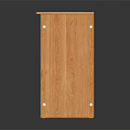 Wooden Office Desk With Simple Design And Open Shelves For Workspace Organization