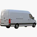 Volkswagen White Commercial Cargo Van Front View with Spacious Cargo Area Design