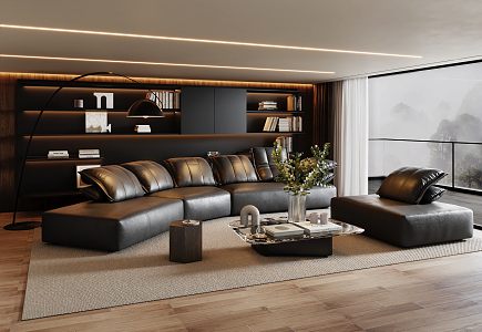 Modern Minotti living room 3d model