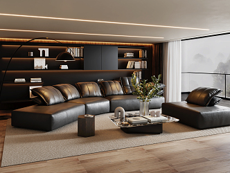 Modern Minotti living room 3d model